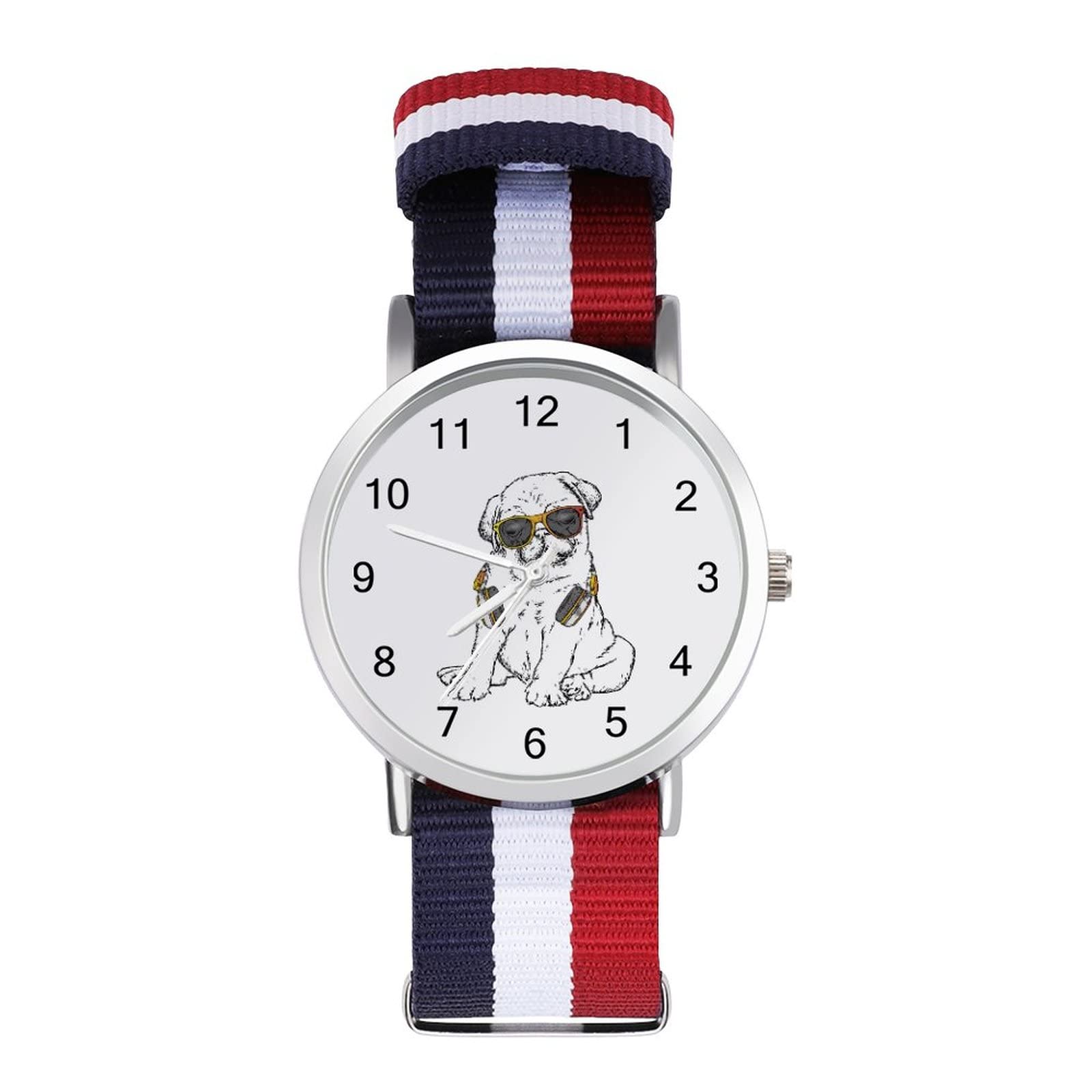 Amazon.co.jp: 腕時計 パグ 犬柄 うで時計 ションウォッチ Watch